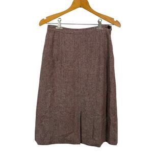 Vintage 80s Pendleton Women 100% Virgin Wool Skirt Size 6 Midi Preppy Academia
